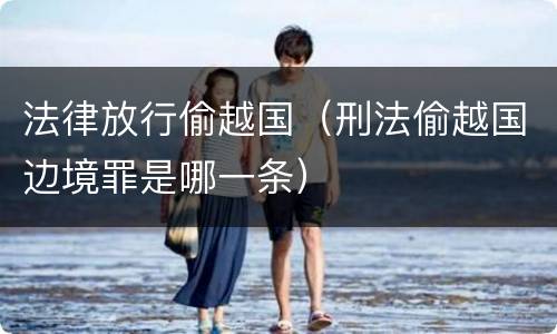 法律放行偷越国（刑法偷越国边境罪是哪一条）