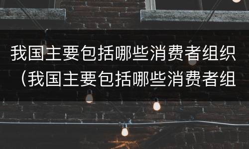 我国主要包括哪些消费者组织（我国主要包括哪些消费者组织）