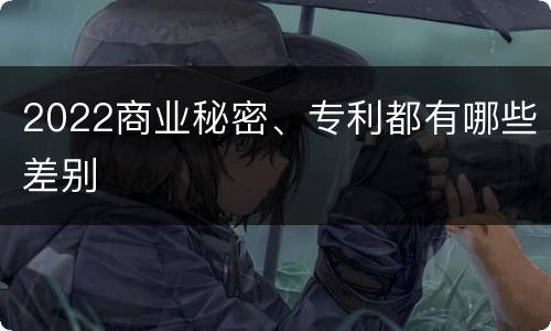 2022商业秘密、专利都有哪些差别