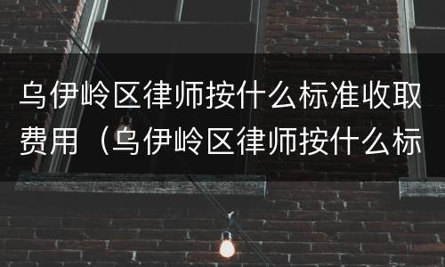 乌伊岭区律师按什么标准收取费用（乌伊岭区律师按什么标准收取费用的）