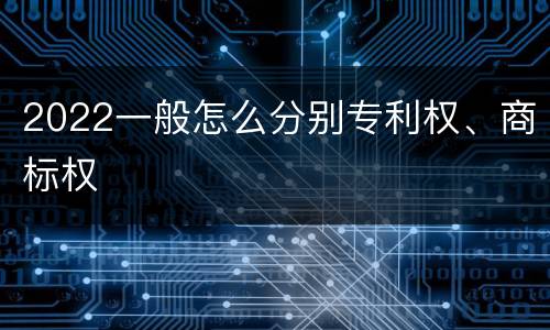 2022一般怎么分别专利权、商标权