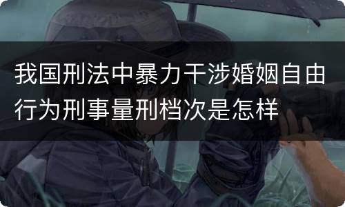 我国刑法中暴力干涉婚姻自由行为刑事量刑档次是怎样