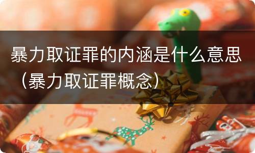 暴力取证罪的内涵是什么意思（暴力取证罪概念）