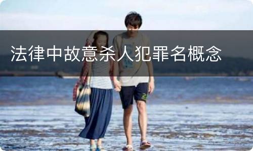 法律中故意杀人犯罪名概念