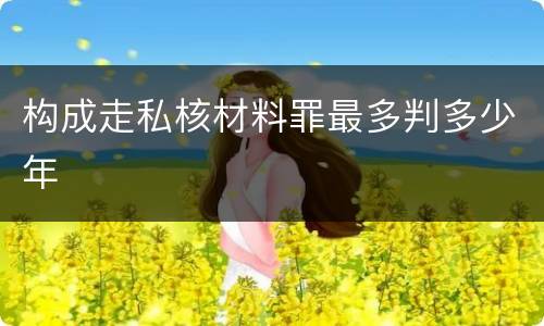 构成走私核材料罪最多判多少年