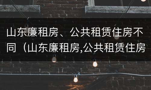 山东廉租房、公共租赁住房不同（山东廉租房,公共租赁住房不同的原因）