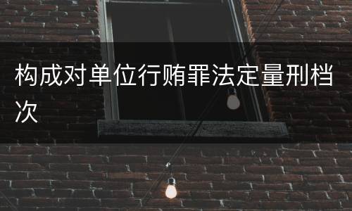 构成对单位行贿罪法定量刑档次