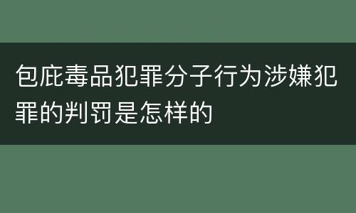 包庇毒品犯罪分子行为涉嫌犯罪的判罚是怎样的