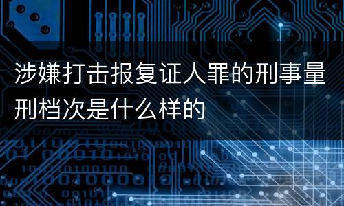 涉嫌打击报复证人罪的刑事量刑档次是什么样的