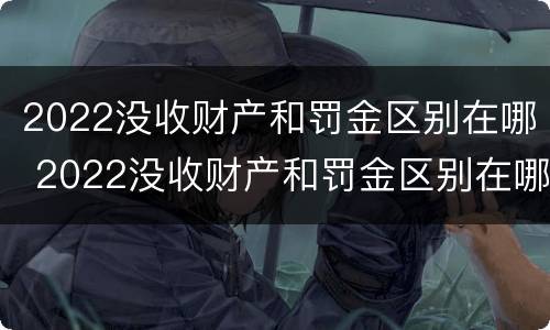2022没收财产和罚金区别在哪 2022没收财产和罚金区别在哪里