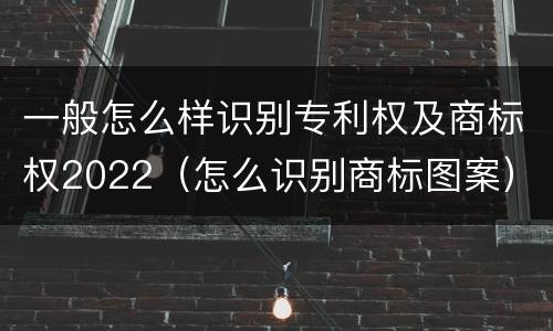 一般怎么样识别专利权及商标权2022（怎么识别商标图案）