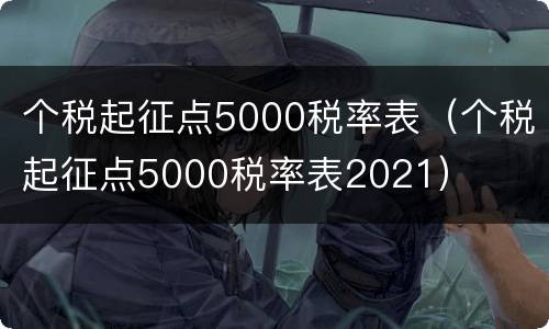 个税起征点5000税率表（个税起征点5000税率表2021）