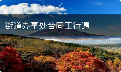 街道办事处合同工待遇