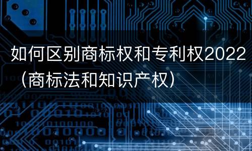 如何区别商标权和专利权2022（商标法和知识产权）