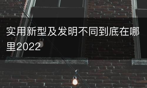 实用新型及发明不同到底在哪里2022
