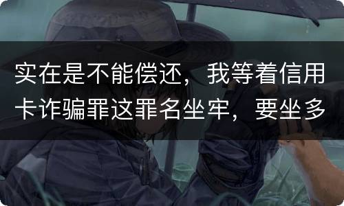 实在是不能偿还，我等着信用卡诈骗罪这罪名坐牢，要坐多少年