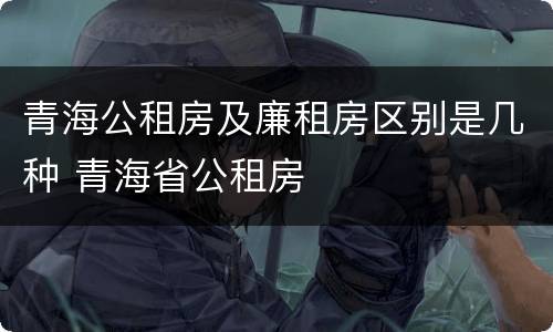 青海公租房及廉租房区别是几种 青海省公租房