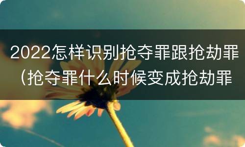 2022怎样识别抢夺罪跟抢劫罪（抢夺罪什么时候变成抢劫罪）