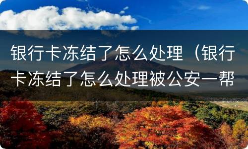 银行卡冻结了怎么处理（银行卡冻结了怎么处理被公安一帮几天）