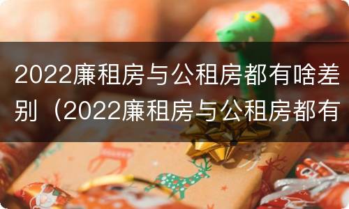 2022廉租房与公租房都有啥差别（2022廉租房与公租房都有啥差别呢）