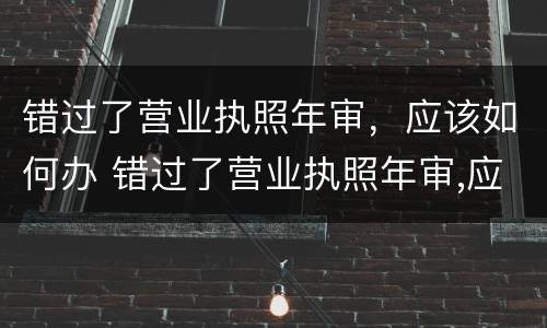 错过了营业执照年审，应该如何办 错过了营业执照年审,应该如何办手续