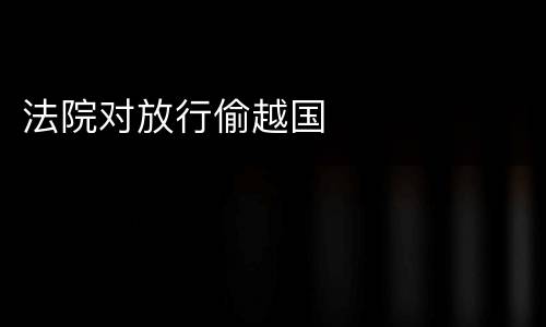 法院对放行偷越国