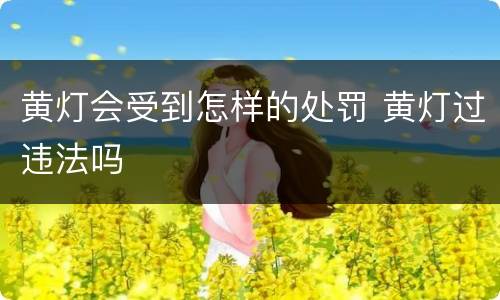 黄灯会受到怎样的处罚 黄灯过违法吗