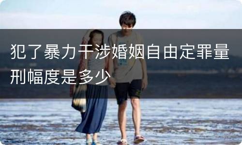 犯了暴力干涉婚姻自由定罪量刑幅度是多少
