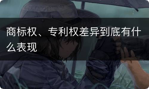 商标权、专利权差异到底有什么表现