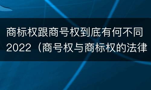 商标权跟商号权到底有何不同2022（商号权与商标权的法律冲突与解决）