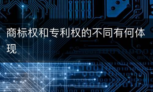 商标权和专利权的不同有何体现