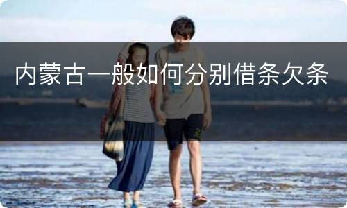 内蒙古一般如何分别借条欠条