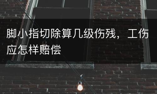 脚小指切除算几级伤残，工伤应怎样赔偿