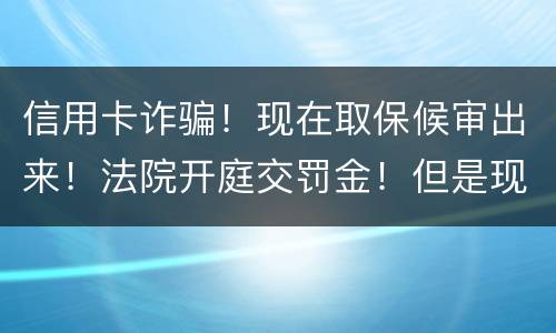 信用卡诈骗！现在取保候审出来！法院开庭交罚金！但是现在没钱交！法院会让收监吗