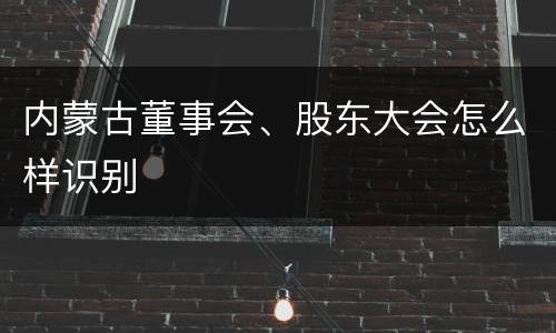 内蒙古董事会、股东大会怎么样识别