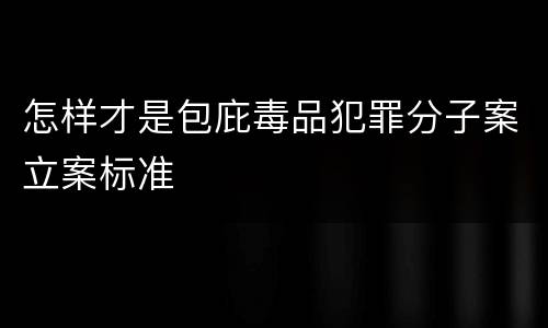 怎样才是包庇毒品犯罪分子案立案标准