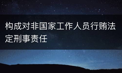 构成对非国家工作人员行贿法定刑事责任