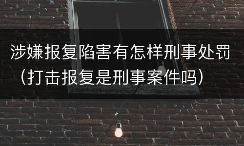涉嫌报复陷害有怎样刑事处罚（打击报复是刑事案件吗）