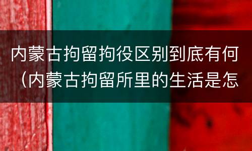 内蒙古拘留拘役区别到底有何（内蒙古拘留所里的生活是怎么样的）
