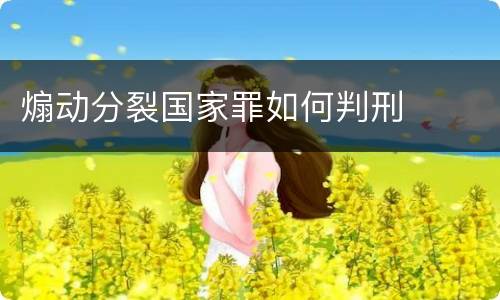 煽动分裂国家罪如何判刑