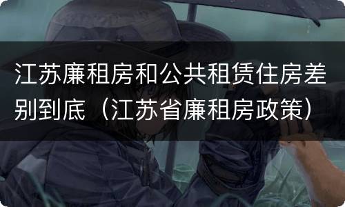 江苏廉租房和公共租赁住房差别到底（江苏省廉租房政策）