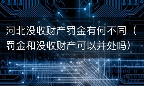 河北没收财产罚金有何不同（罚金和没收财产可以并处吗）