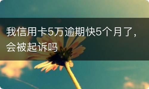 我信用卡5万逾期快5个月了，会被起诉吗