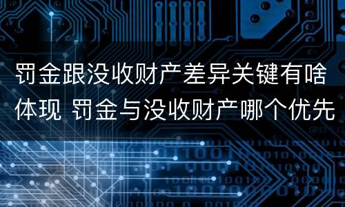罚金跟没收财产差异关键有啥体现 罚金与没收财产哪个优先