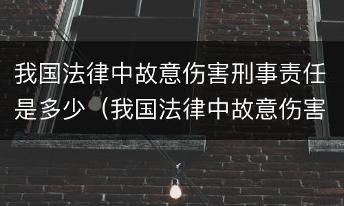 我国法律中故意伤害刑事责任是多少（我国法律中故意伤害刑事责任是多少岁以上）
