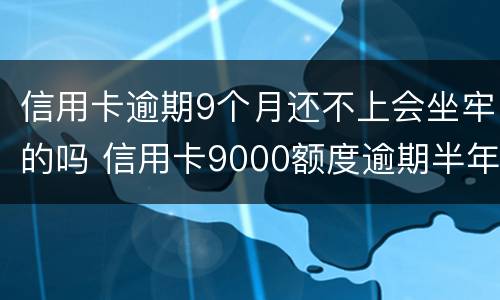信用卡逾期9个月还不上会坐牢的吗 信用卡9000额度逾期半年