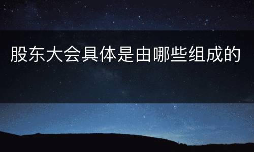 股东大会具体是由哪些组成的