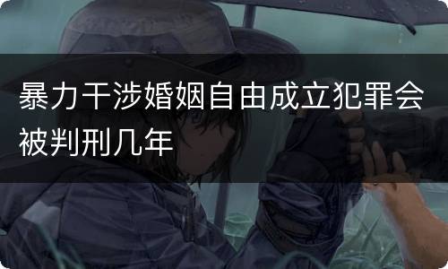 暴力干涉婚姻自由成立犯罪会被判刑几年