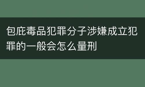 包庇毒品犯罪分子涉嫌成立犯罪的一般会怎么量刑