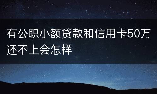 有公职小额贷款和信用卡50万还不上会怎样